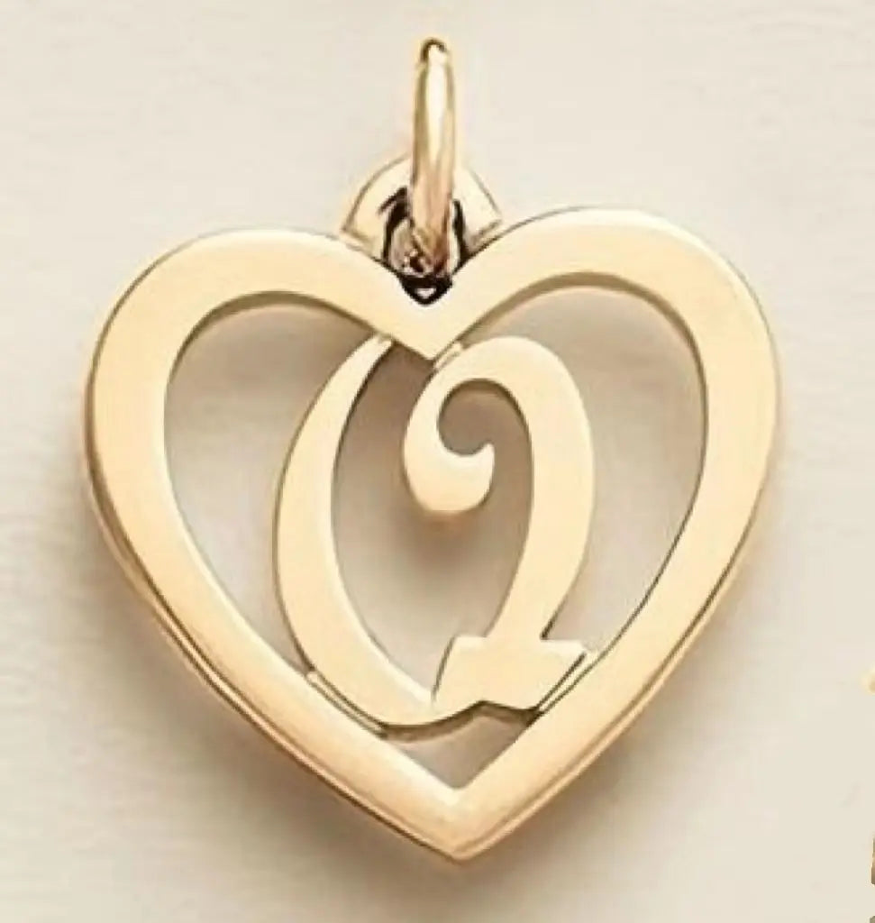 SUNIBI Stainless Steel Letter Heart Shape Hollow Pendant Charm for Bracelet Necklaces  for Women DIY Jewelry Making