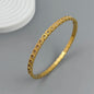 Classic square zircon gold-plated stainless steel bracelet 18K, high quality waterproof couple bracelet, wife gift