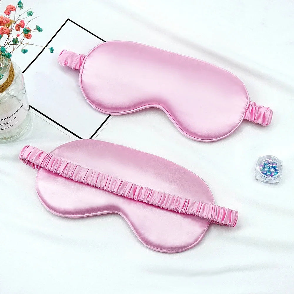 Women Imitated Silk Sleep Eye Mask | Portable Travel Blindfold for Restful Sleep