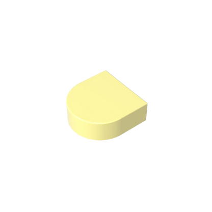 Gobricks Tile Round 1 x 1 Half Circle Extended | Compatible Brick Building Block