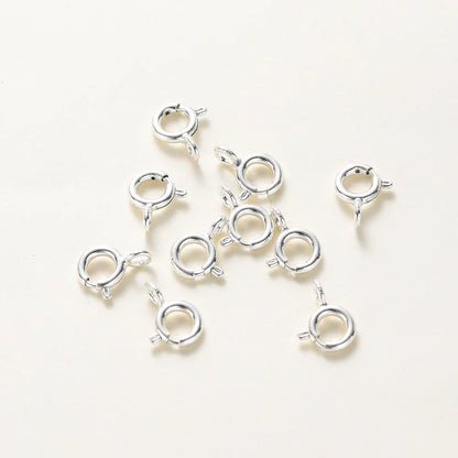 10pcs/ 14K 18K Gold Round Spring Clasp With Jump Ring Open Connect Clasp For DIY Jewelry Necklace Chain Making Accessories
