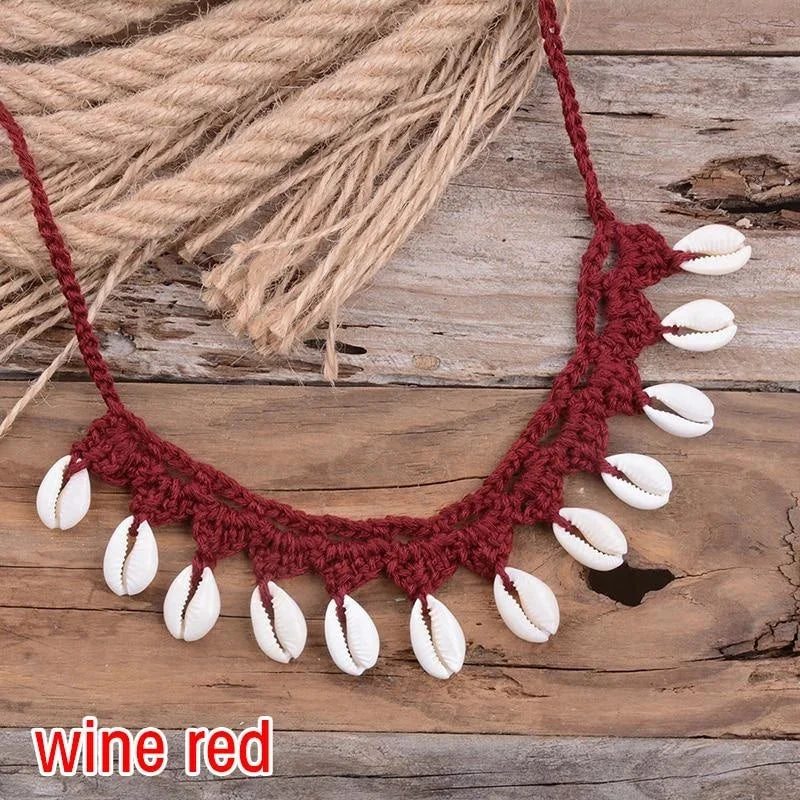 Handmade Shell Choker Necklace | Bohemian Beach Jewelry for Women