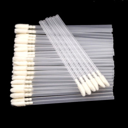 Kekelala 50Pcs Disposable Lip Brushes | Multi-Use Makeup Applicators for Lip Gloss and Eyelash Extensions