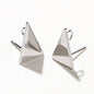 10pcs/lot 10x15MM 18K Gold Plated Brass Triangle Stud Earrings High Quality DIY For Jewelry Making Finding Earrings Accessories