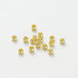 100pcs/lot 1.5/2/2.5mm 14K/18K Gold Color Plated Brass Positioning Beads for DIY Bracelet Necklace Jewelry Making Accessories