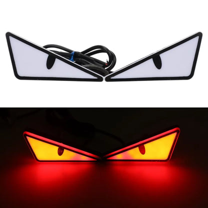 2PCS Car LED Demon Eye Light | Universal Dynamic Strobe Turn Signal Decorative Lights