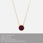 SUNIBI Stainless Steel Birthstone Necklace for Woman Gold Color Bride Designer Pendant Necklaces Birthday Gift Jewelry Wholesale