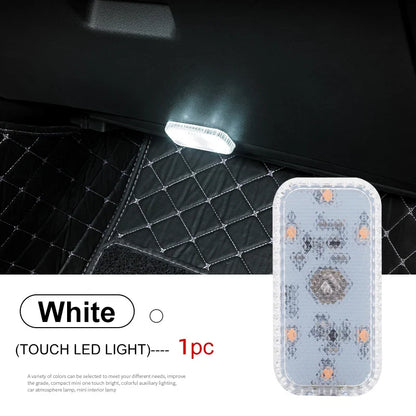 Mini Wireless Car LED Touch Light | USB Rechargeable Interior Reading Lamp