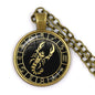 12 Constellation Zodiac Pendant Necklace | Antique Bronze Glass Dome Jewelry