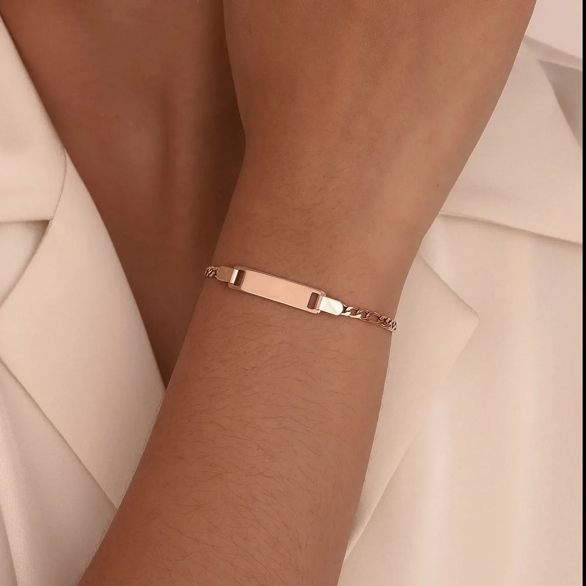 Baby Kids Bracelet, Stainless Steel Chain Bracelet Adjustable Link without Name,Girl Boy Children Birthday Gift