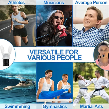 Silicone Breathing Exerciser | Portable Lung Training Device with Adjustable Resistance