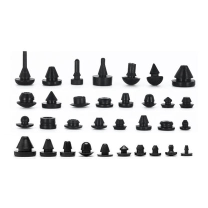 Solid Silicone Rubber Caps 2mm to 16mm T Type Plug Cover Snap-on Gasket Blanking End Caps Seal Stopper