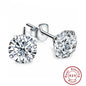 Crystal Zircon 925 Sterling Silver Stud Earrings | Fine Jewelry for Women