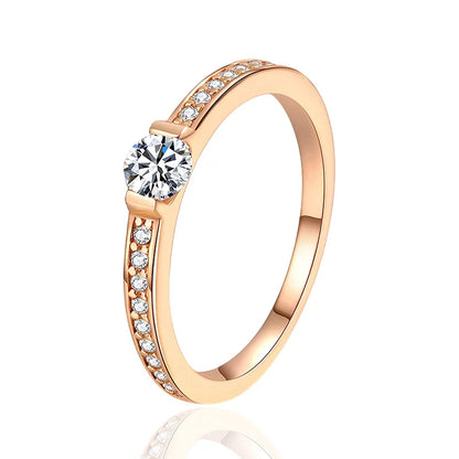 NeeTim 0.3ct D Color Moissanite Eternity Band Ring 925 Sterling Silver with Rose Gold Plated Wedding Rings For Women Jewelry