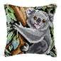 Knot Pillow Package Cartoon Animals Latch Hook Kit Cushion Pillowcase Kussen Set For Needlework Dog Raccoon Latch Hook Kits DIY
