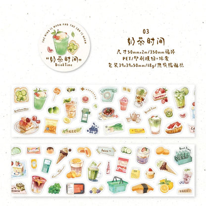 Cute Cartoon Snack Ice Cream Masking Tape | 5x200cm for DIY Scrapbooking