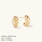 SUNIBI Stainless Steel Stud Earring for Women Gold Color Silver Color Simple Earrings Wives Smooth Thick Hoop Fashion Jewelry