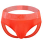 Sexy Men Thong Underwear Jockstraps Crotchless Underpants Low Waist Bikini Panties Mesh Elastic Thread Skin Friendly Lingerie