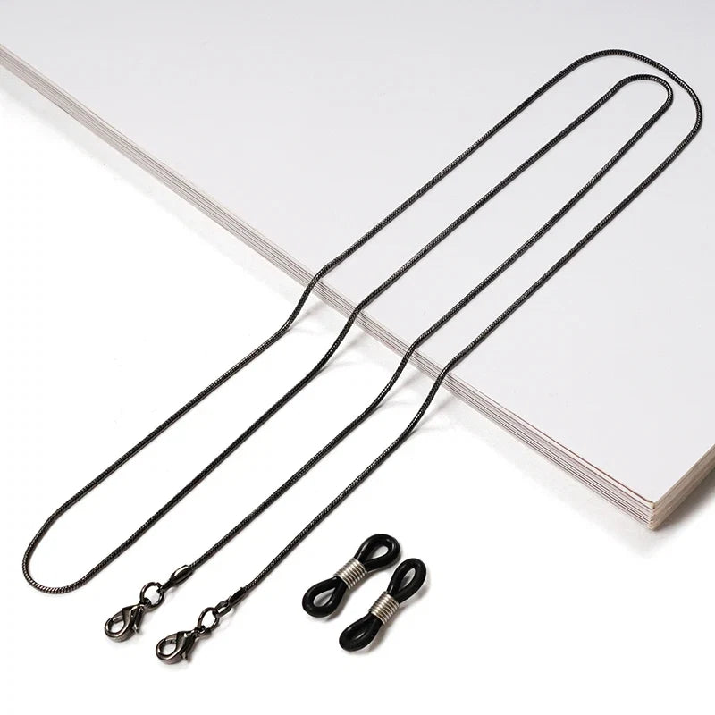 JWER Fashion Woman Sunglasses Chain Cylinder Bead Chain Anti-Falling Glasses Eyeglasses Cord Necklace Mask Chain for Women Gifts