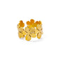 Stainless Steel Exaggerated Big Flower Rings For Women Gold Color Sunflower Finger Ring Female Fashion Aesthetic Jewelry Gift