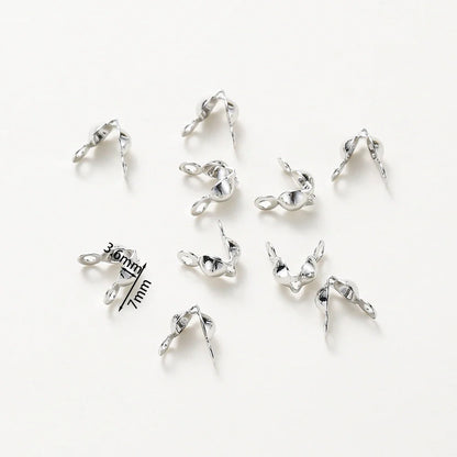 14K 18K Real Gold Plated Double Hole End Clasp Beads Open Cover Crimp Connector Beads For DIY Jewelry Making Necklace Component