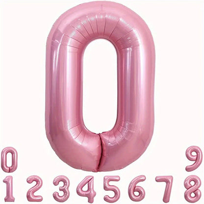 40-Inch Pink Foil Number Balloon | Birthday Party Decoration