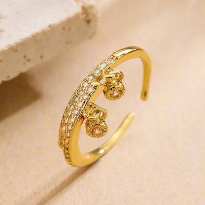 NEWBUY Unique Design Heart Lock Love Open Rings For Women Girl Gold Color High Quality Engagement Jewelry Femme Bijoux