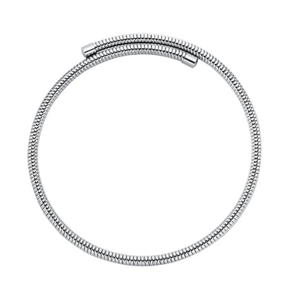 Women Torques Necklace, Adjustable Open Choker Snake Collar Stretch Statement Jewelry