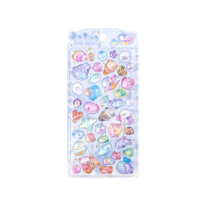 Japanese Anime Food Stamping Seal Fun | 3D Crystal Diamond Sticker Set for Kids