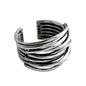VENTFILLE 925 Sterling Silver Geometric Multilayer Round Bead Ring | Fashion Punk Temperament Jewelry