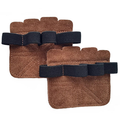 CRUXELL Cowhide Weightlifting Gloves | Four-Finger Palm Protection for Gym