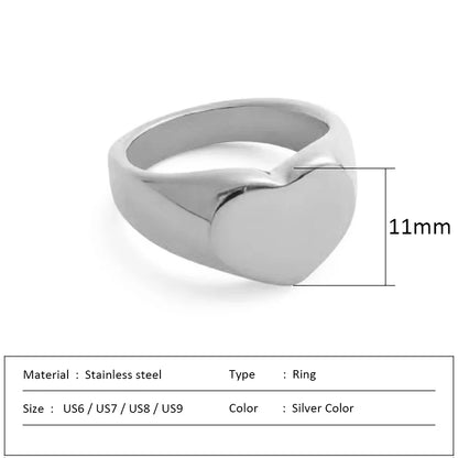 Romantic Stainless Steel Ring for Woman Heart Shaped Birthday Gift Wedding Rings Luxury Quality Jewelry Wholesale Dropshipping
