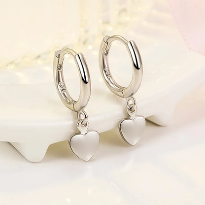 925 Sterling Silver Heart Stud Earrings Set | Classic Fine Jewelry for Women