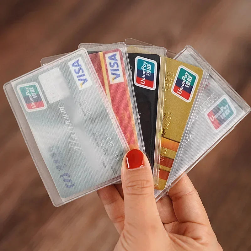 Transparent PVC ID Card Holder | Waterproof Credit Card Protector Pouch