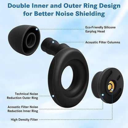 Silicone Ear Plugs for Noise Reduction | Reusable Sleeping Earplugs