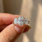 925 Sterling Silver Classic Sparkling Oval Zircon Rings For Women High Quality Wedding Party  Trendy Jewelry Anniversary Gift