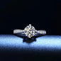 925 Sterling Silver Zircon Adjustable Engagement Rings For Women Wedding Elegant Jewelry Ladies Accessories Gifts