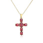NEWBUY Classic Design Cross Pendant Necklace For Women 2026 Hot Sale Luxury AAA Cubic Zirconia Crystal Christian Jewelry Gift