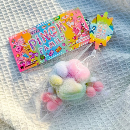 Handmade Flocking Cat's Paw Stress Relief Squishy Toy | Mochi Slow Rebound Fidget Toy