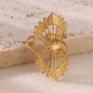 Starfish Shell Stainless Steel Open Rings For Women Fashion Gold Color Finger Ring Trendy Summer Beach Vacation Ocean Jewelry