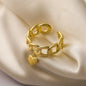 NEWBUY Unique Design Heart Lock Love Open Rings For Women Girl Gold Color High Quality Engagement Jewelry Femme Bijoux