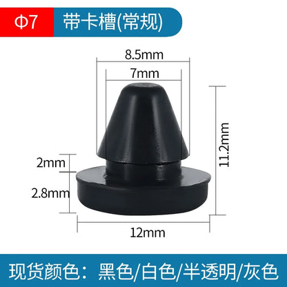 Solid Silicone Rubber Caps 2mm to 16mm T Type Plug Cover Snap-on Gasket Blanking End Caps Seal Stopper