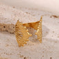 Starfish Shell Stainless Steel Open Rings For Women Fashion Gold Color Finger Ring Trendy Summer Beach Vacation Ocean Jewelry