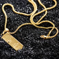 1pcs Rectangular Gold Bar Necklace Pendant Trendy And Exquisite Men's Necklace Daily Party Wear Matching Accessories