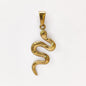 Stainless Steel Snake Pendant Necklace - 18K Gold Plated Simple Design dijes de acero inoxidabl, Animal Jewelry for Men & Women