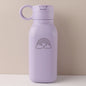 450ML Custom Name Silicone Straw Cup, Personalized Cartoon Pattern Water Bottle, Leakproof Sports Water Bottle for Kids Adults