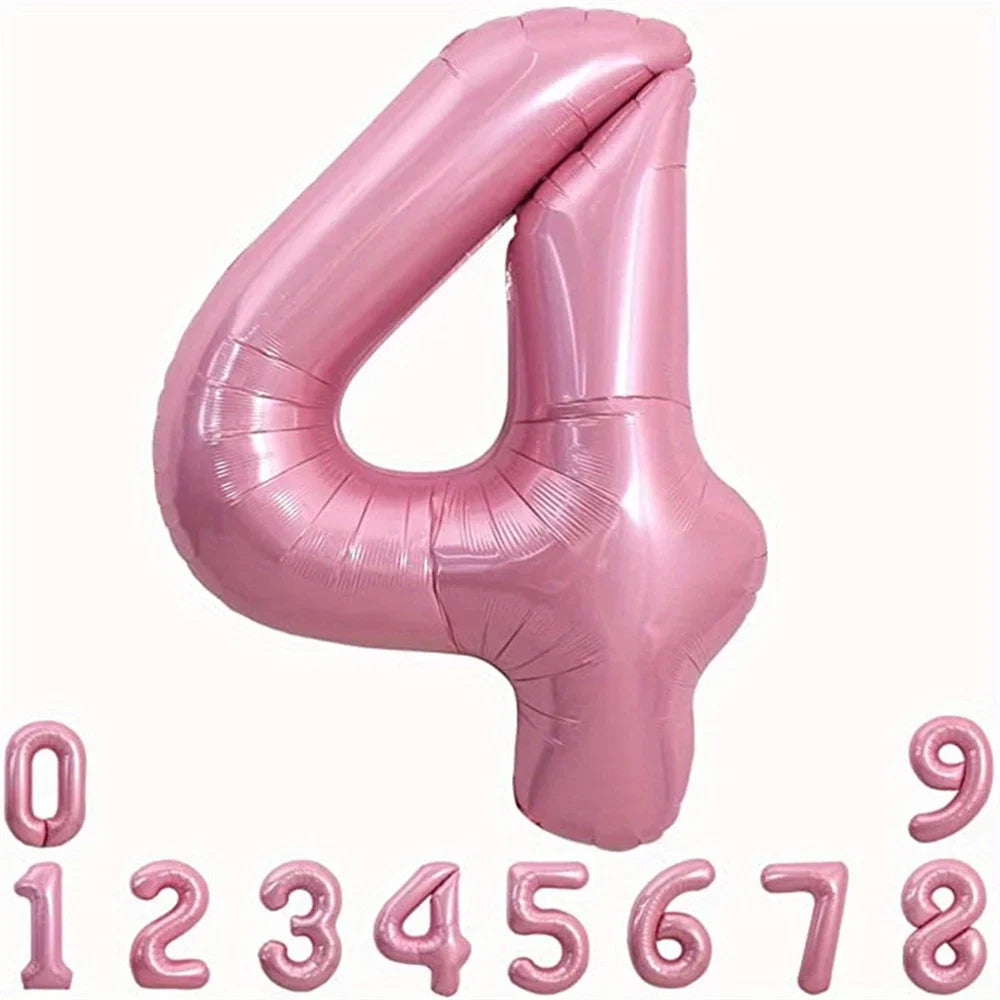 40-Inch Pink Foil Number Balloon | Birthday Party Decoration