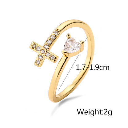 NEWBUY 2026 New Fashion Clear Shiny CZ Zircon Cross Evil Eye Rings For Women Girl Finger Accessories Party Jewelry Gift