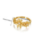 Stainless Steel Exaggerated Big Flower Rings For Women Gold Color Sunflower Finger Ring Female Fashion Aesthetic Jewelry Gift
