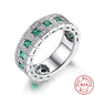 925 Sterling Silver Ring Set with Zircon Crystal | Glamour Jewelry for Women